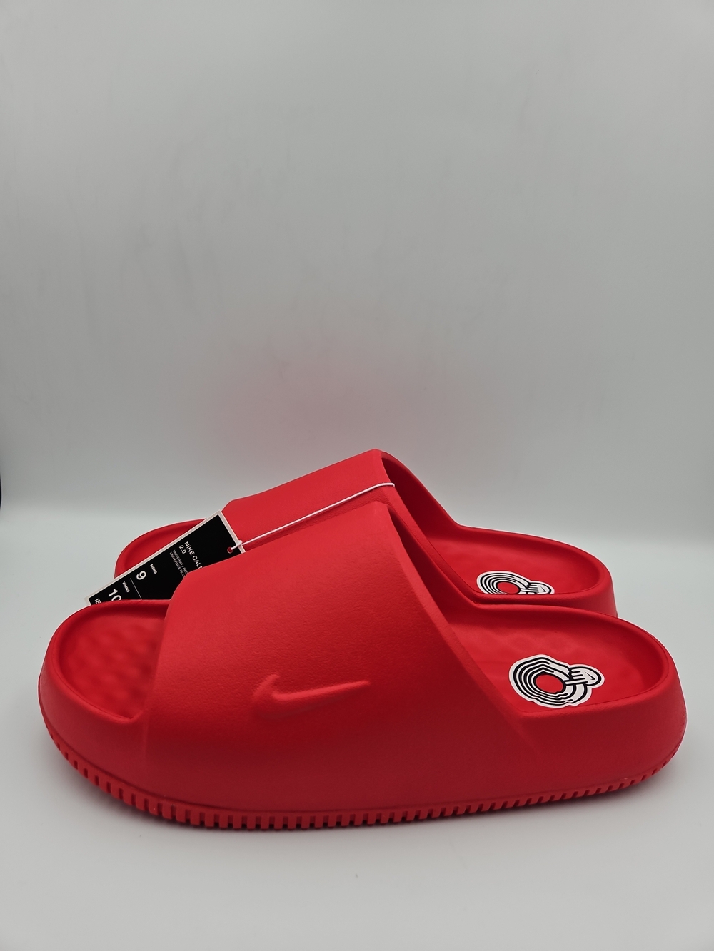 Nike Red Men's Slide Sandals with Embossed Swoosh